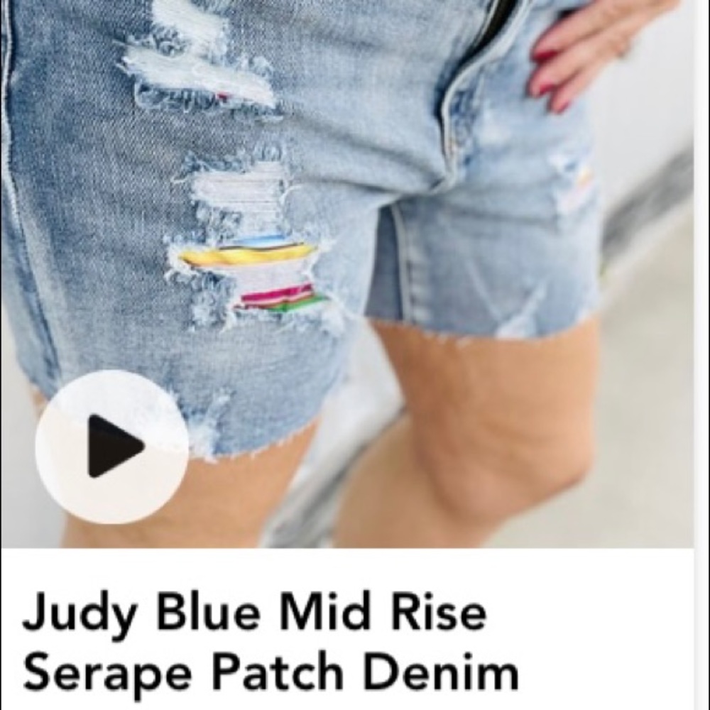 Serape Judy Blue Denim Shorts